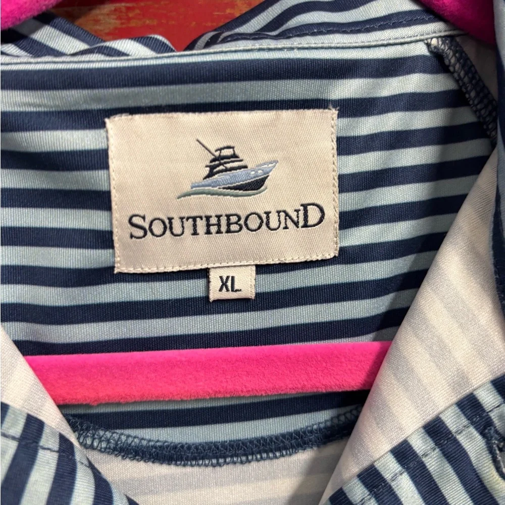 Classic Blue and White Long‎ Sleeve Tee with Nautical Stripes